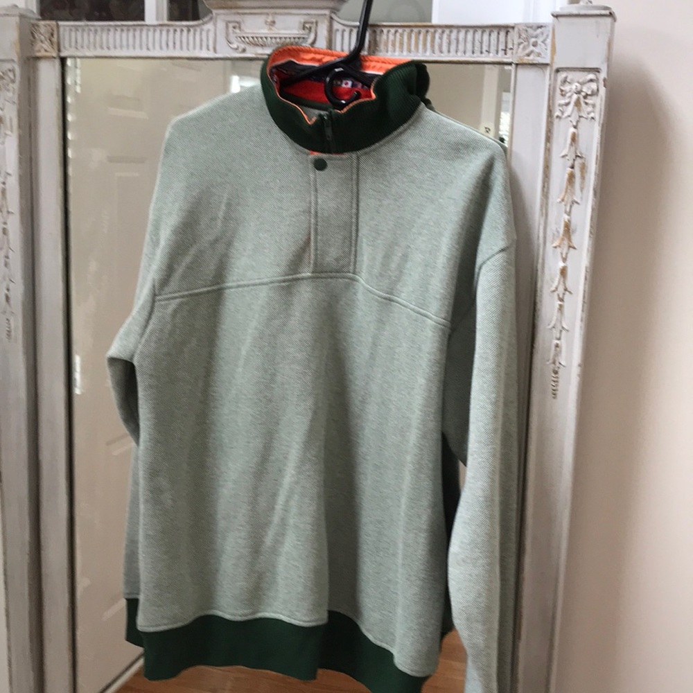 Orvis Men’s Med Green 1/4 zip Sweatshirt